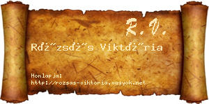 Rózsás Viktória névjegykártya