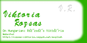 viktoria rozsas business card